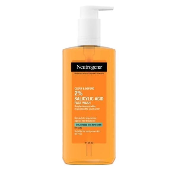 Neutrogena Clear & Defend 2% Salicylic Acid Face Wash (200ml)
