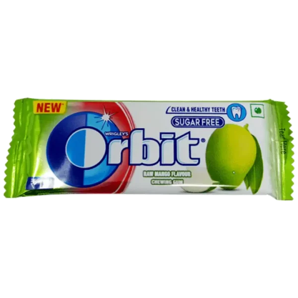 Orbit Raw Mango Flavor Sugar Free Chewing Gum 1 Box=(3.3gm×32pcs)