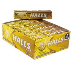 Halls Stick Honey Lemon Cough Drops-9 Count-20/Box-24/Case
