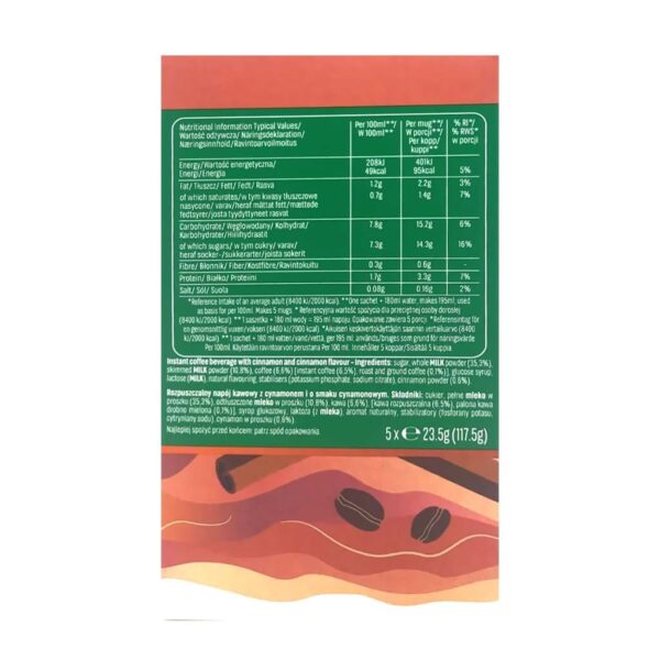 Starbucks Premium Instant Cinnamon Dolce Latte-117.5 gram (5x23.5g) - Image 3