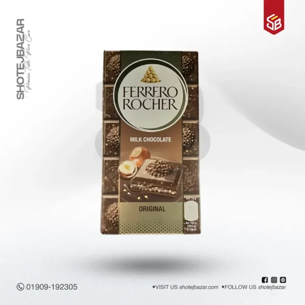 Ferrero Rocher Original Milk Chocolate Bar 90G - Image 1