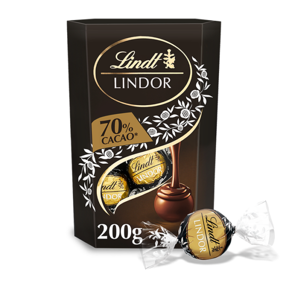 Lindt LINDOR Dark 70% Chocolate Truffles 200g