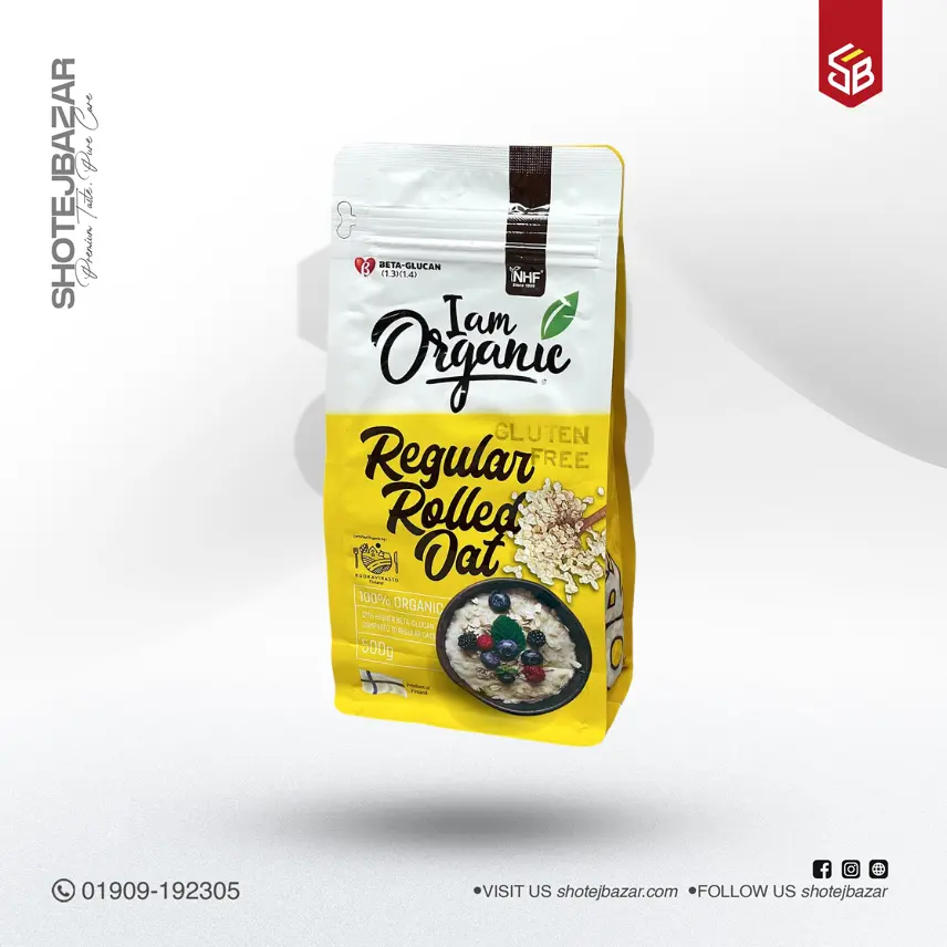 “I Am Organic Regular Rolled Oats 500g