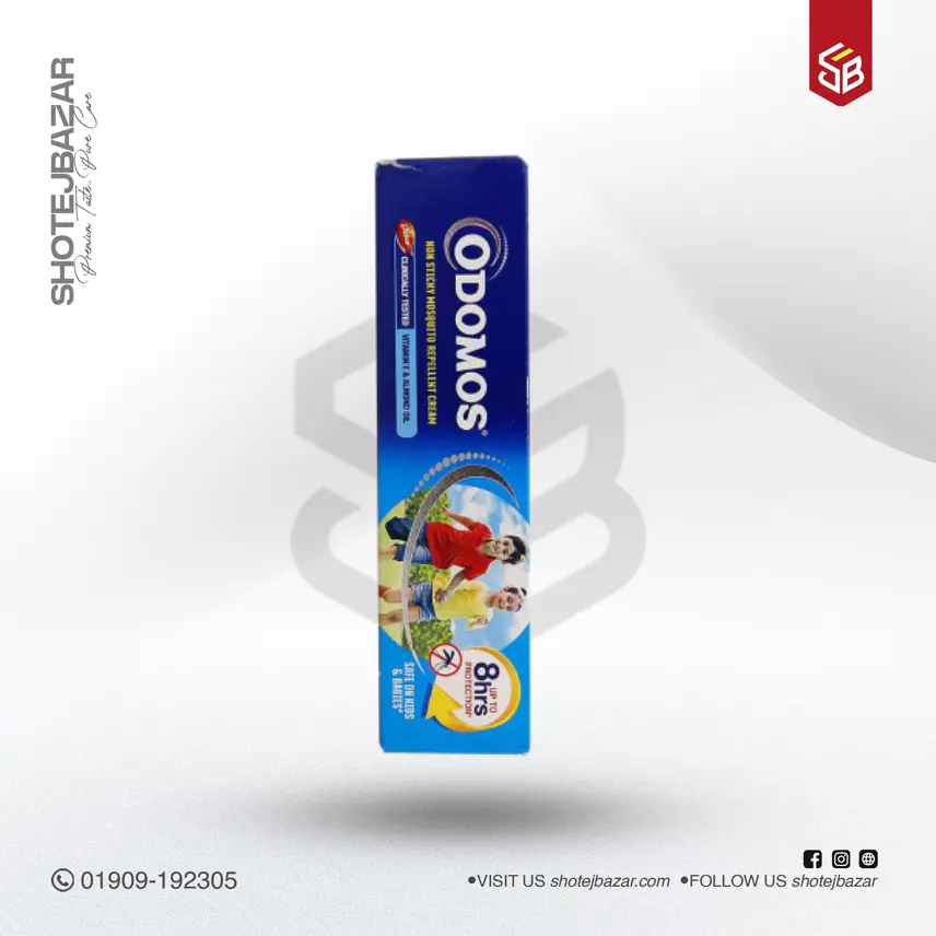 167 DABUR Odomos Non-Sticky Mosquito Repellent Cream With Vitamin E & Almond - 100 Gm - Image 1