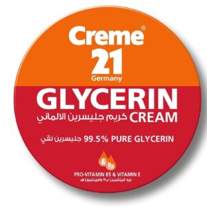 Creme 21 Glycerin Cream Pure Glycerin (250ml) provides deep hydration by locking in moisture, leaving skin soft and smooth.