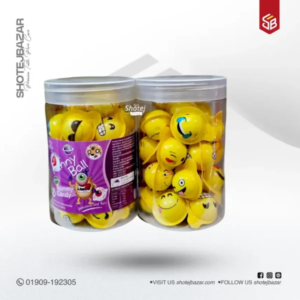 Funny Ball Gummy Candy Y 2 Jar 8gm Each (China) - Image 1