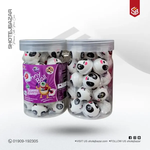 Funny Ball Gummy Candy W 2 Jar 8gm Each (China) - Image 1